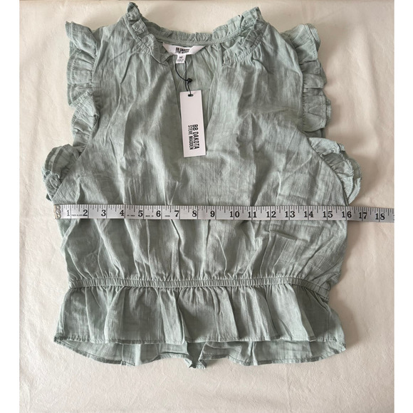 BB Dakota by Steve Madden Are You Frill Top in Sea Mist Size M - Picture 9 of 10